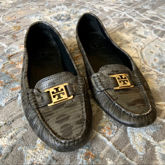 SOLD Tory Burch Kendrick Driving Loafers Snake 7.5 - Picture 5 of 9